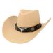 Boland - Hoed cowboy Wyatt beige Creme - 59 - Volwassenen - Unisex - Festival - Wild west - Western
