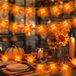 Guirlande lumineuse feuille d'érable, 3 mètres, 20 LED, fonction minuterie, décoration d'automne