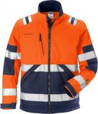 Fristads Hi Vis Softshelljack Klasse 2 4083 Wyh - Hi-Vis oranje/marineblauw - L