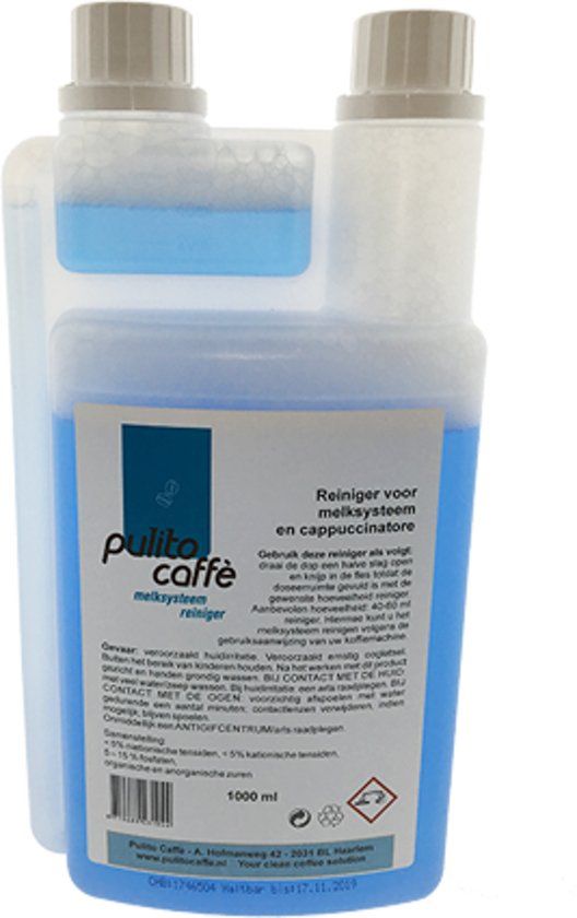 Pulito Caffè Melksysteem en Cappuccinoreiniger 1000 ml