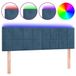 VidaXL Hoofdbord en Voeteind Donkerblauw Polyester/Hout 1440 mm x 50 mm x 780-880 mm