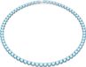 Swarovski Matrix Tennis Ketting Zilverkleur Blauw Kristal 41 cm