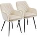 Yaheetech Chaises de salle à manger rembourrées - lot de 2 - beige