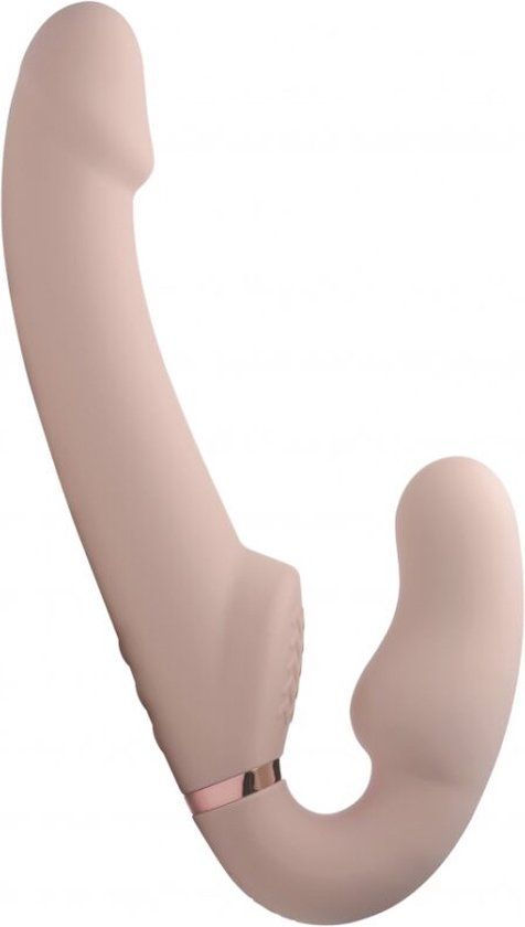 Evoke Opblaasbare en Vibrerende Strapless Strap-on - Light - Flesh