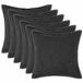 vidaXL - Kussensloop - 6 stuks - HOUTEN - Donkergrijs - 45 x 45 cm - Bouclé