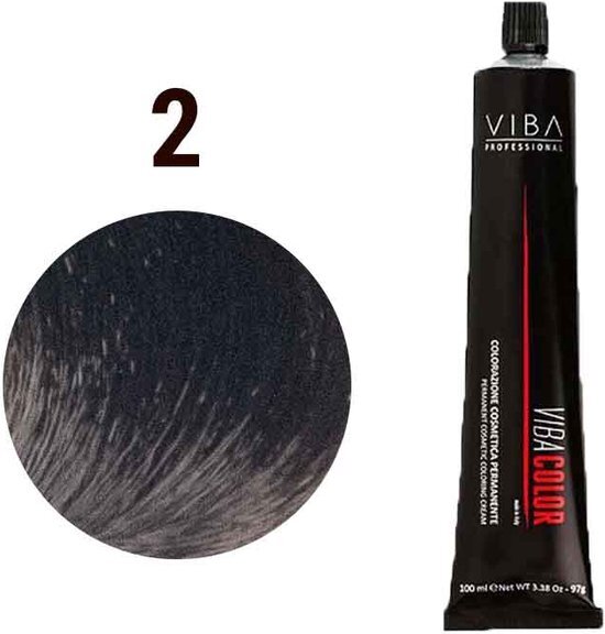 Bar Professional Viba Professional Viba Color Permanent Cosmetic Coloring Cream Haar kleur 100ml - 02 Darkest Natural Brown