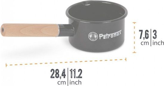 Petromax Emaille Steelpan - 0.5 Liter - Zwart