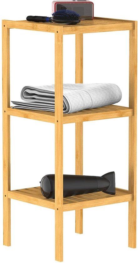 EISL Bamboe Opslagrekje - 3 Vakken - 34x80x33cm - Modern