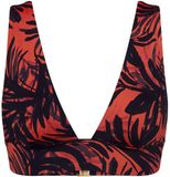Triumph Red Label Summer Palm Bustier Bikini Top Dames Bruin Gebloemd Maat 40C