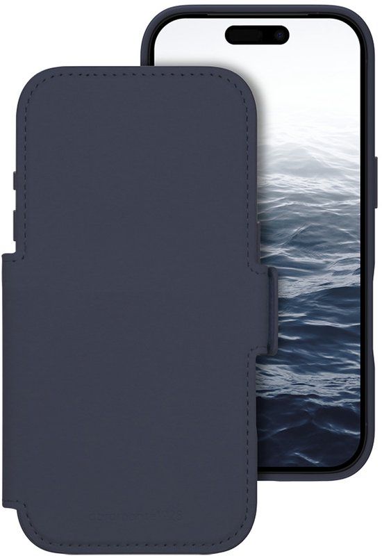 dbramante1928 Bookcase hoesje geschikt voor iPhone 17 Pro - Effen Donkerblauw - Kunstleer - 2in1 Magnetisch Uitneembaar Design