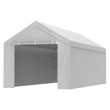 VEVOR Vervangingszeil voor luifel, 6000 x 3000 x 2000 mm, waterdicht en uv-bescherming, eenvoudige installatie met elastische kogelkoorden, wit