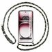 Transparante Oppo Transparante beschermhoes voor de Oppo Reno 12 5G, met koord groen/goud