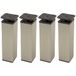 cyclingcolors 4 meubelpoten 40 x 40 mm, hoogte 150 mm, van aluminium met instelling 15 mm, universeel voor bank, kast, keuken, badkamer, roestvrijstalen afwerking