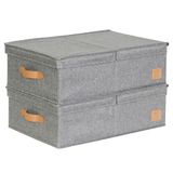 LOVE IT STORE IT Premium opbergdoos met deksel M, grijs, set van 2