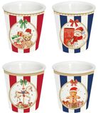 Tasses à expresso en porcelaine sur le thème "Joyeux Noël