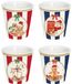 Tasses à expresso en porcelaine sur le thème "Joyeux Noël