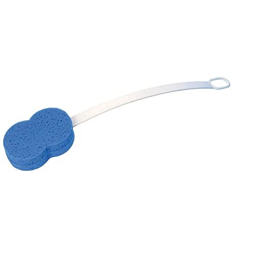 Loops Grote badspons met 20 inch schuine kunststof handgreep - ergonomische badkamerhulp - extra lang handvat - beperkte beweging persoonlijke hygiënehulp