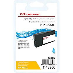 Office Depot Compatible HP 953XL Cyaan Inktcartridge f6u16ae