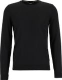 Hugo Boss BOSS Leno heren trui wol - slim fit met O-hals - zwart