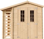 Timbela M386C+M386G - Houten tuinhuis-brandhoutschuurtje - 4,33 m² - 206x272xH224 cm - met vloer