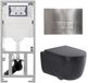 Geberit QeramiQ Dely Swirl Toiletset - Mat Zwart
