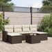 Maison Exclusive - Ensemble de jardin, 7 pièces, avec coussins, marron, en polyrotin