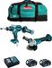 MAKITA Set MK210 (DHP481 + DGA504 + 2 x 5,0 Ah accu's + DC18RC lader + LXT600 opbergkoffer)