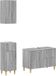 vidaXL - 3-delig - badkamerkast - set - DELFT - Grijs - Sonoma - Bewerkt - hout