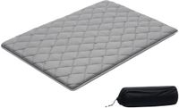 VEVOR Japanse Tatami-mat, Opvouwbare Japanse Tatami-matras in Volledige Grootte, Futonmatras met Opbergtas en Sluiting, 9-laags Vloermat voor Slapen, Slaapzaal, Meditatie, Yoga, 80 x 54 x 3.5 inch, Grijs
