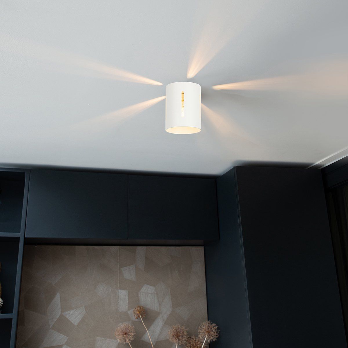 QAZQA Yana - Design Plafondspot - Ø 13 cm - Wit