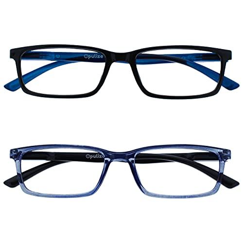 Opulize See - Blauw Licht Blokkeer Bril - Zwart/Blauw - 2 Stuks