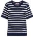 Tommy Hilfiger Dames Gebreide Trui Katoen Blauw/Wit L