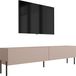3E 3xE living.com TV-kast, karamel, 170 x 52 x 32 cm, zwarte poten, recht, moderne stijl