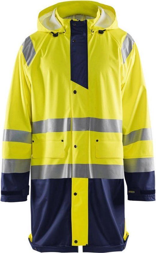 Blåkläder Blaklader Regenjas High Vis LEVEL 1 4324-2000 - High Vis Geel/Marineblauw - XL