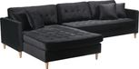 House Nordic Marino Deluxe bank met chaise longue, velours noir