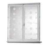 Homemaison Vitrage, dubbele gordijnen, organza, geborduurd (motief "maan"), 45 x 120 cm (812807), wit