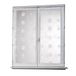 Homemaison Vitrage, dubbele gordijnen, organza, geborduurd (motief "maan"), 45 x 120 cm (812807), wit