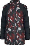 Rock Rebel by EMP camouflage winterjas in rood en zwart met patches - Dames - L