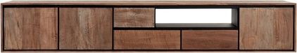 24Designs Metropole TV-meubel XL - Teakhout - 235 x 40 cm