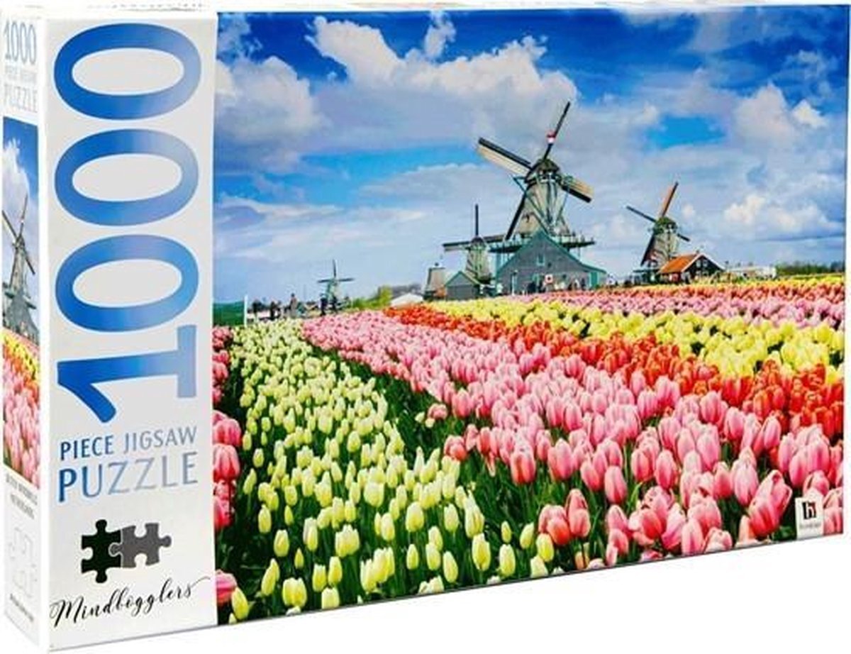 Hinkler Hollandse Molens en Tulpen - Mindbogglers Puzzel - 1000 Stukjes