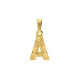 Lucardi 14 karaat geelgouden letterhanger A voor dames