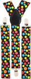 Widmann Bretels - Clown - Gekleurde Stippen - Unisex - Carnaval