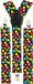 Widmann Bretels - Clown - Gekleurde Stippen - Unisex - Carnaval