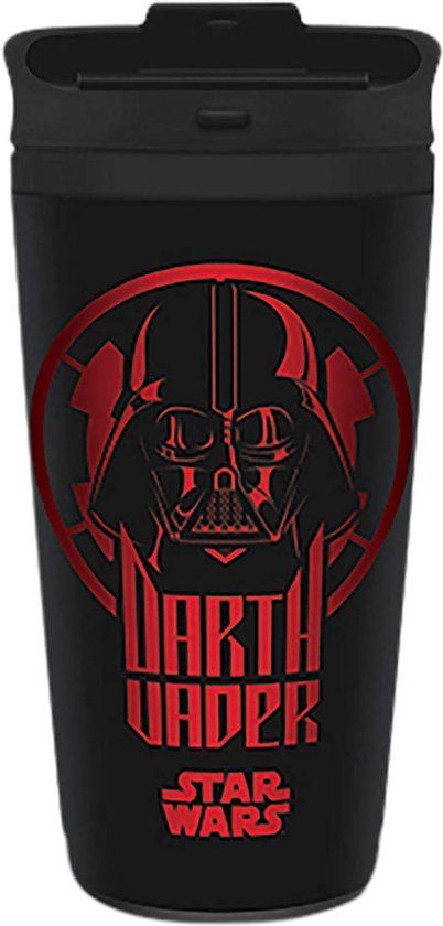Star Wars Darth Vader Metalen Reisbeker - 450 ml - Zwart/Rood