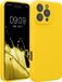 kwmobile telefoonhoesje geschikt voor Apple iPhone 16 Pro Max - TPU backcover met siliconen coating - Smartphone case in stralend geel