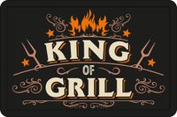 waakbord King Of Grill waakbord - decoratief metalen bord voor barbecue liefhebbers - A4 formaat - 21 x 29,7 cm