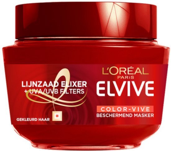 Elvive Color-Vive Elvive Color Vive Beschermend Haarmasker - 300 ml - Voor Gekleurd Haar