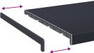 vidaXL - Raamdorpel - Antraciet - met - houtnerf - 60 - x - 45 - x - 4,5 - cm - PVC