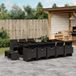 Prolenta Maison Exclusive Tuinset voor buiten, 15-delig, met kussens, zwart, van polyrotan
