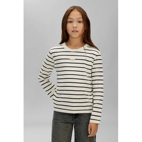 Calvin Klein gestreepte longsleeve lichtgrijs